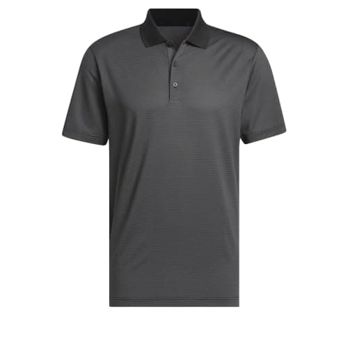 Image of adidas Mens Ultimate365 Ottoman Stripe Polo Shirt, Black, XL