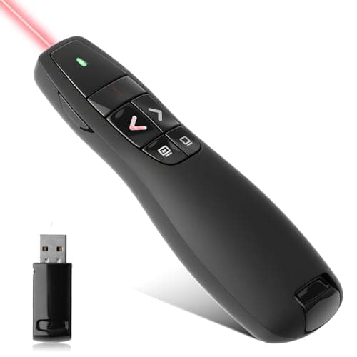 Image of Wireless Presenter Remote Presentation Clicker for Powerpoint 2.4GHz 328FT/100M Presentation Pointer Slide Clicker for Computer Laptop Mac