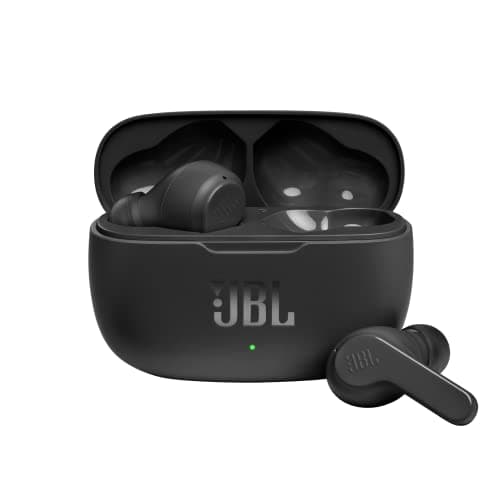 Image of JBL Wave200 True Wireless Earbud Headphones, Deep Powerful Bass, 20H Battery, Dual Connect, Hand-Free Call, Voice Assistant, Comfortable Fit, IPX2 Sweatproof, Pocket Friendly - Black, JBLW200TWSBLK