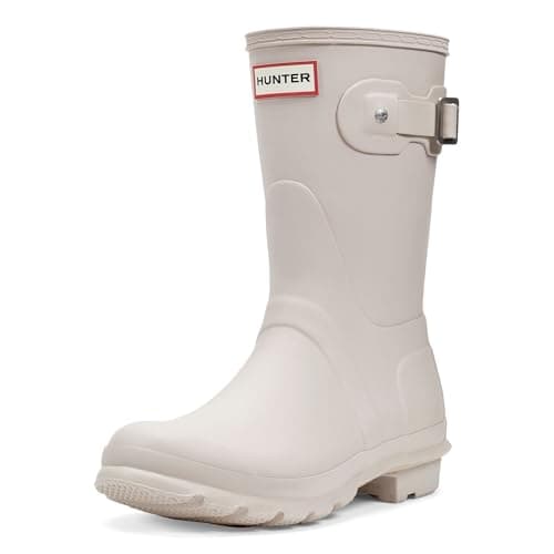 Image of Hunter Women's Original Short Rain Boots, Light Grey, 5 UK