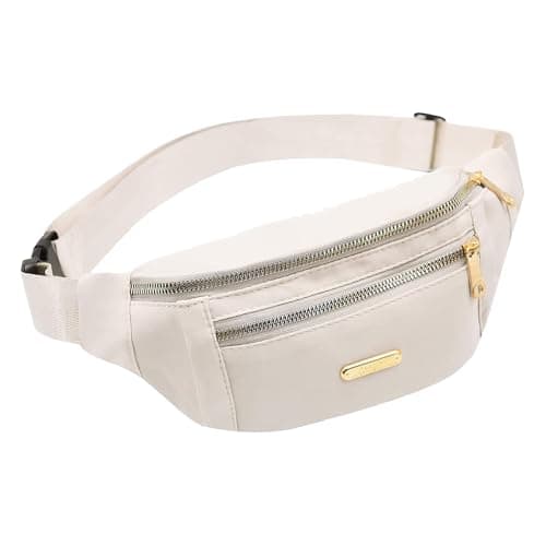 Image of Bum Bags, Fanny Pack Fashionable, Fanny Pack Men Women Fashion, with Adjustable Strap, for Women Men Sports Running Hiking Jogging(White)