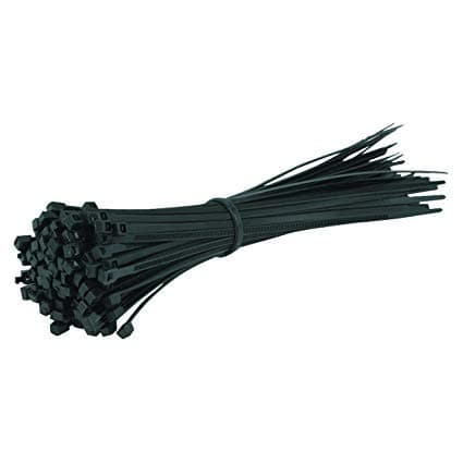 Image of Small Black Cable Ties, 100mm x 2.5mm, Pack of 100, 4" Premium Nylon Zip Ties, Plastic Tie Wraps- Self Locking, Small Nylon Zip Ties, Secure Self-Locking Mechanism, for Home, Garden, Office and DIY