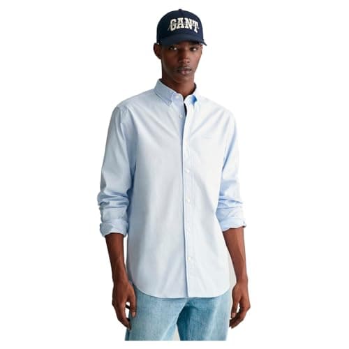 Image of GANT Mens Oxford Shirt Light Pink Pale Blue XXL