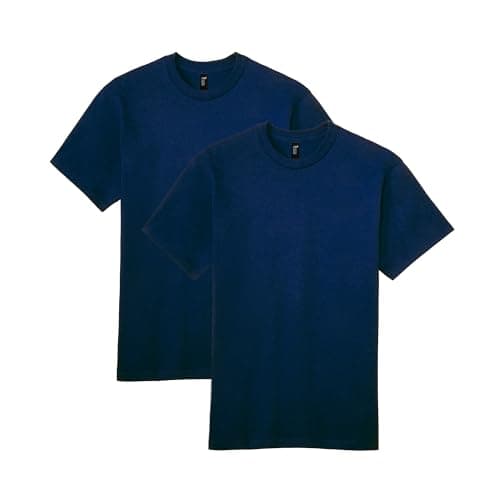 Image of Gildan Unisex's T-Shirt, Style Gh000, Dark Navy (2-Pack), M (Pack of 2)