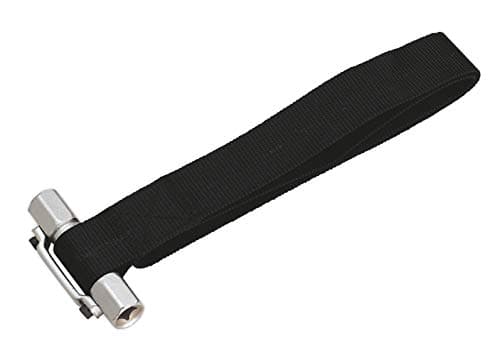 Image of Sealey AK6403 Oil Filter Strap Wrench Remover 3/8 + 1/2 Dr - 300mm Diameter