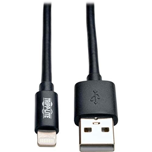 Image of Eaton USB-A to Lightning Charging & Data Cable, MFi Certified for iPhone, iPad & iPod - Black, 6 Feet / 2 Meters (M100-006-BK)