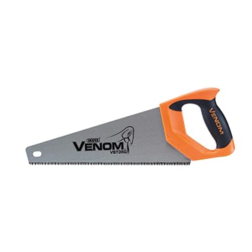 Image of Draper Venom 8ppi/7tpi Tool Box Saw | First Fix Triple Ground Blade 350mm| DIY Tools Woodworking Handsaw | 82205