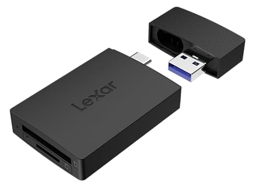 Image of Lexar Dual Slot MicroSD/SD Card Reader for iPhone, USB 3.2 Gen 1, up to 255MB/s Read, Compatible with iPhone 15+, Laptop, Desktop (LRW360U-BNBNG)
