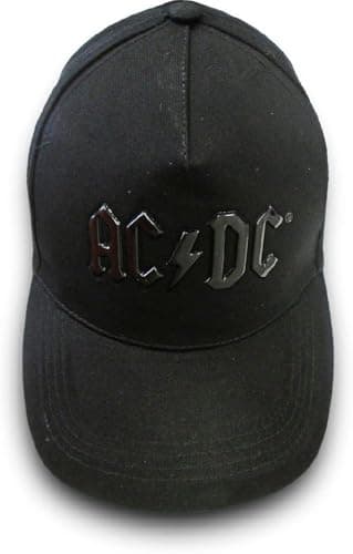 Image of Fashion UK AC/DC Logo Official AC DC Black ACDC Unisex Adult Boy Hat, Black, One Size