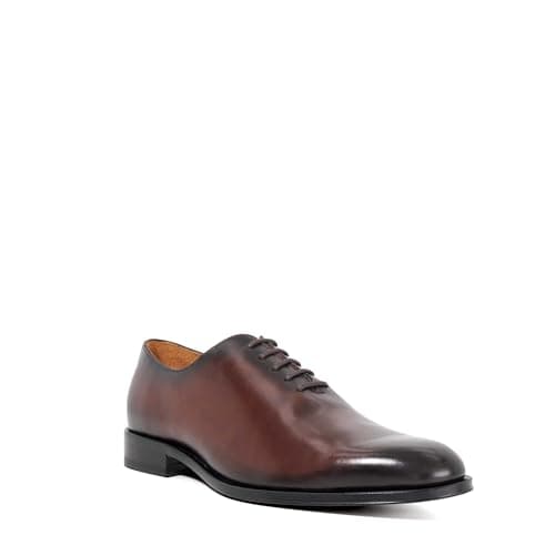 Image of Dune London Mens Sylvester Premium Wholecut Leather Sole Lace-Ups Size UK 9 Oxford Shoes Dark Brown
