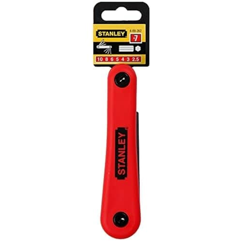 Image of Stanley 469262 Folding Hex Key Set - Metric (7 Pieces)