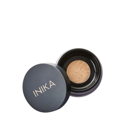 Image of INIKA Organic Mineral Powder Foundation with SPF 25 - Vegan Makeup, Natural Looking, Buildable Coverage, Flawless Radiance & Glow, Blemish Coverage, Cruelty Free, Sustainable Packaging, Patience, 8g