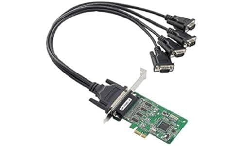 Image of Moxa CP-104EL-A-DB9M interface cards/adapter Serial Internal - Accessory (PCIe, Serial, PCIe 1.0, RS-232, Green, PC)