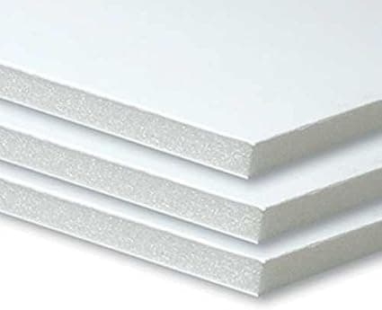 Image of A1,A2,A3,A4,A5 Foam Board - Black (Pack of 10) - Black -Foam Core Polystyrene - Photo Foam Board - for Presentation, Mounting, Arts & Crafts (White, A2)