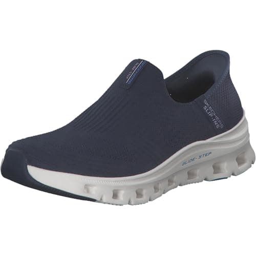 Image of Skechers Women's Glide-Step Pro Everyday Citizen Slip-On Sneakers, Navy Knit/Blue Trim, 8 UK
