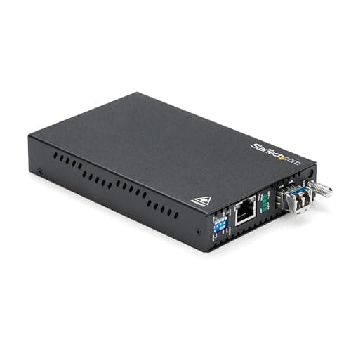 Image of StarTech.com Singlemode (SM) LC Fiber Media Converter for 1Gbe Network - 20km - Gigabit Ethernet - 1310nm - with SFP Transceiver (ET91000SM20)