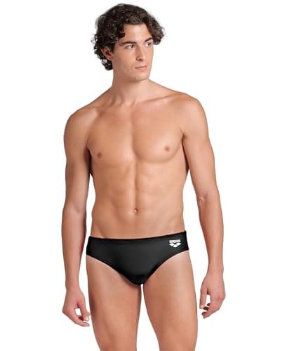 Image of ARENA Dynamo R Men's Swimsuit, Quick-Drying Swimwear, Men's Costume in Maxfit Eco Fabric Resistant to Chlorine and Salt with UPF 50+ UV Protection Black