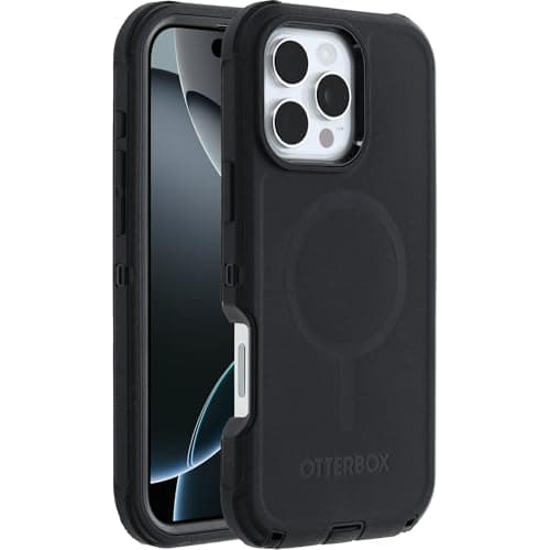 Image of OtterBox Defender Series MagSafe Case for iPhone 16 Pro Max, Shockproof, Drop Proof, Ultra-Rugged, Protective Case, 7X Tested to Military Standard, Black