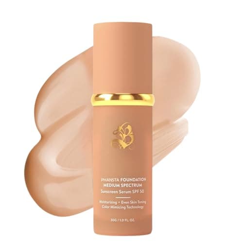 Image of Color Changing Foundation for Mature Skin,4-in-1 Coverage Liquid Foundation with SPF 50, 12h Wear Waterproof Medium Spectrum Hydrating Concealer to Cover Fine Lines, Natural Finish Makeup (Natural)