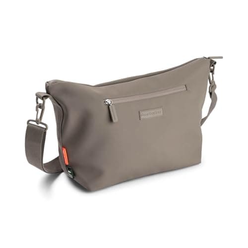Image of Done by Deer Pram Bag - Changing Bag Taupe - Stroller Bag with Hooks for Prams, Water-Repellent, Adjustable Shoulder Strap, Many Compartments, 10 L - Sustainably Made from Recycled Polyester