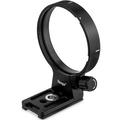 Image of Haoge LMR-SM140S Tripod Mount Ring for Sigma 100-400mm F5-6.3 DG DN OS Lens Sony E Mount,Fuji X Mount,L Mount and 105mm F1.4 Art Lens Collar Replacement Foot Stand Base Built-in Arca Swiss Type Plate