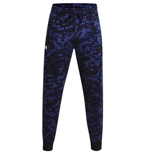 Image of Under Armour Men's Rival Fleece Joggers, Midnight Navy / White - 410, 4X-Large