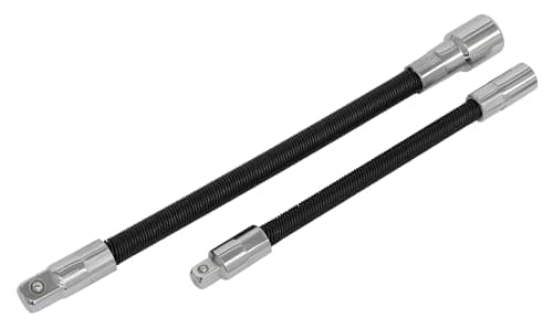 Image of Sealey Ak7341 Flexible Extension Adaptor Set 2Pc 1/4Sq X 150Mm and 3/8Sqx 200Mm