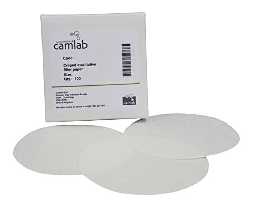Image of Camlab 1177782 Grade 304 [113] Technical Grade Creped Filter Paper, 70 mm Diameter (Pack of 100)