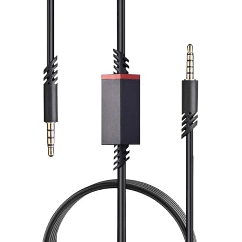 Image of Clydewy Replacement Cable for A40 astro Inline Mute Cord 3.5mm Audio Extension Cords Compatible with A10 A40 A50 TR Gaming Headsets Xbox One Gaming Headphones Ps-5/4 Controller,2m/Black (TPU cable)
