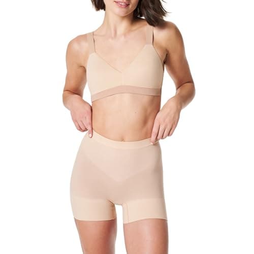 Image of Spanx SPANXsculpt Power Series Boyshort - For All Hemline Lengths - Lightweight Core Control Shapewear - Dig-Free Waistband- Soft Nude - Medium