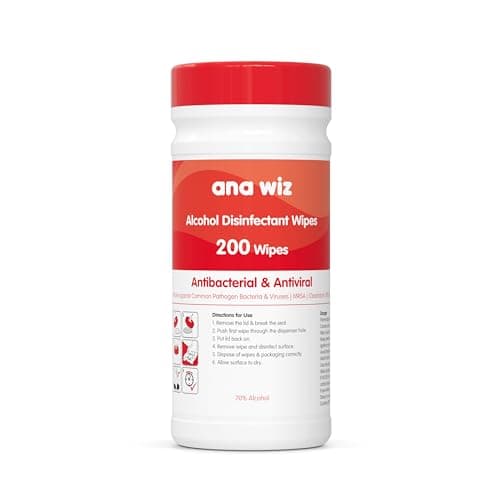 Image of ana wiz Alcohol Disinfectant Wipes (200 Sheet Tub)