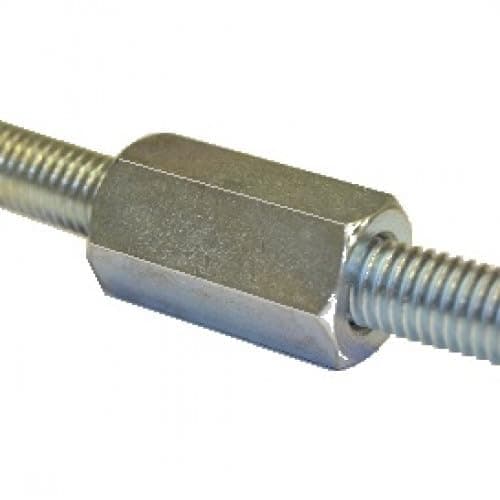 Image of M6 Threaded Rod Connector - 6mm Bright Zinc Plated (BZP) - (Pack of 5)
