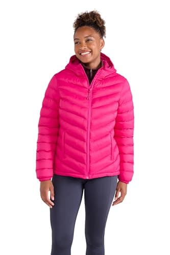 Image of Mountain Warehouse Seasons Womens Padded Jacket - Water Resistant Coat, Puffer Jacket, Front Pockets, Adjustable Elastic Cuffs & Hood - For Spring Summer, Outdoors Bright Pink Women's Size 10