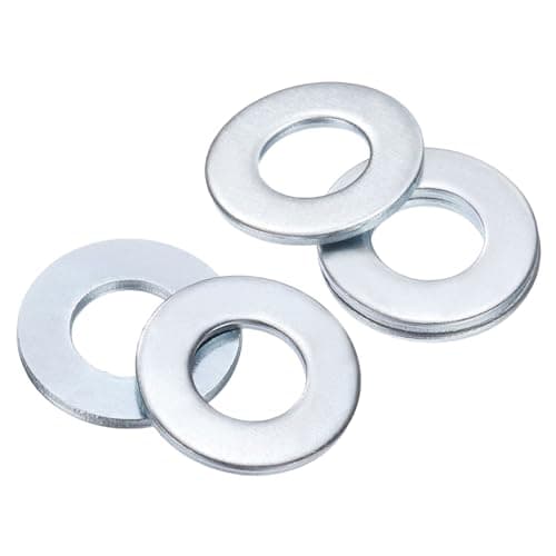 Image of sourcing map 50Pcs 5/16" SAE Flat Washers Carbon Steel Zinc Plated, 0.34" ID x 0.69" OD x 0.06" Thick Metal Washers for Screws Bolts Machinery Repair Accessories