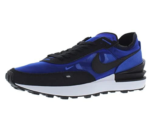 Image of Nike Men's Waffle Debut Trainers, Racer Blue Black White, 9 UK