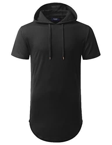 Image of AIYINO Men's S-3XL Fashion Athletic Hoodies Workout Sweatshirt Hip Hop Pullover Hooded X-Large Black