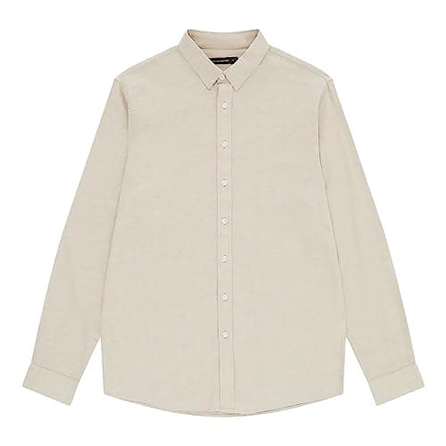 Image of French Connection Linen Long Sleeve Shirt X-Large (Brown)
