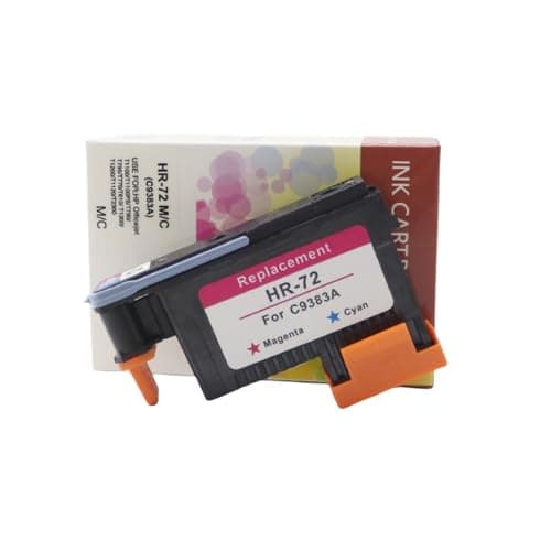 Image of Replacement for HP 72 Ink, C9384A C9380A C9383A Print Head, Remanufactured Inkjet Printhead(C9383A-Magenta+Cyan)