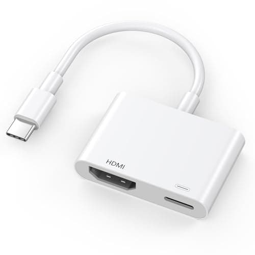 Image of USB C to HDMI Adapter for iPhone 16 to TV, 4K@60Hz [MFi Certified] Type-C to HDMI Adapter with 100W Fast Charging Port for iPhone 16/16 Plus/16 Pro/16 Pro Max/15/15 Pro Max to HDTV Projector Monitor