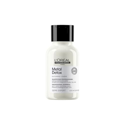 Image of L’Oréal Professionnel Metal Detox Shampoo 100ml Travel Size, Prevent Breakage and Colour Fade from Hard Water, Clarifying Shampoo, Sulphate Free & Vegan Shampoo, Prevent Damaged Hair