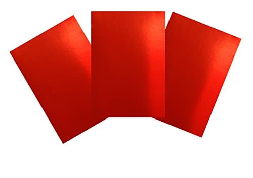 Image of House of Card & Paper A4 240 GSM Foil Card - Red (Pack of 30 Sheets), HCP256