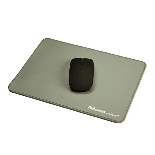 Image of Fellowes Breyta Extra-Large Ergonomic Mousepad Sage - Non-Slip Rubber Base, Durable Stitched Edges, Microban® Protection, Eco-Friendly, and Optimized for Optical & Laser Mice