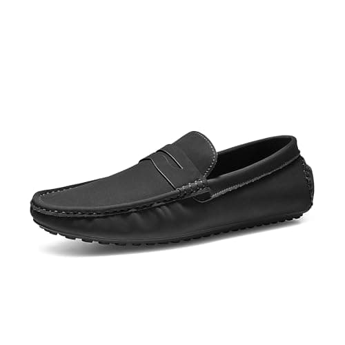 Image of Bruno Marc Men's Penny Loafer Slip-on Suede Driving Shoes,SBLS2334M,Black,10 UK /11 US