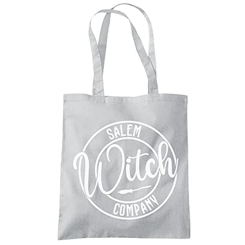 Image of HotScamp Salem Witch Company - Tote Shopping Bag - Witch Halloween Party Witchcraft Hocus Pocus One size grey