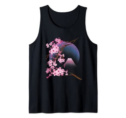 Image of Beautiful Japanese Cherry Blossoms for men, women, kids Tank Top