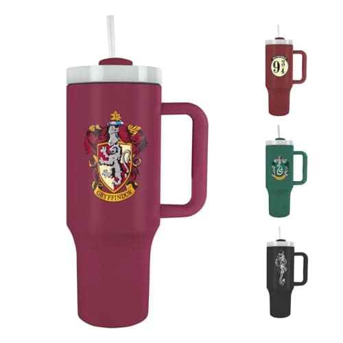 Image of Pyramid International Harry Potter Gryffindor 40oz/1200ML Tumbler with Straw and Lid, Advanced Double-Wall Vacuum Insulation, Keeps Beverages Cold Up to 11 Hours, Hot Up to 7 Hours, BPA-Free