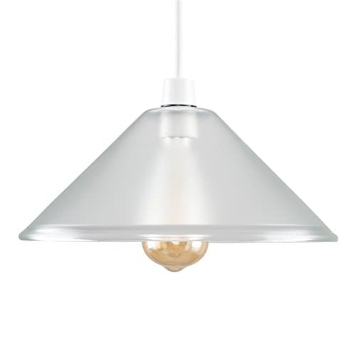 Image of MiniSun | Retro Style Clear Glass Tapered Ceiling Light Shade | Pendant Lights, Home Décor & Improvement Essential | 30cm Shade Width