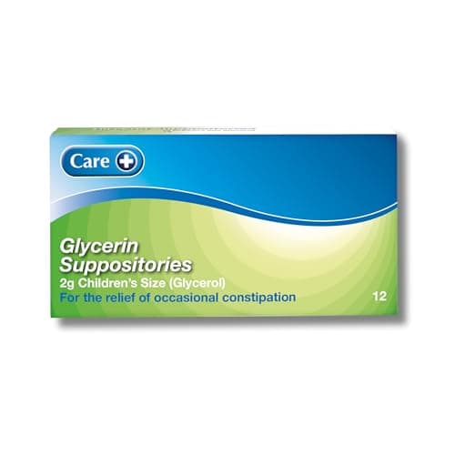 Image of Care Children Constipation Relief Suppositories, Relief of Occasional Constipation, Stimulate Bowel Movement, Suitable for Children 1+, Glycerol BP 70% 2g, 12 Tablets