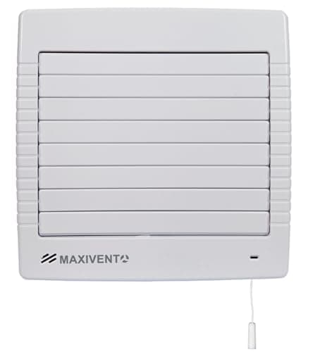 Image of Airflow MaxiVent 150mm Extractor Fan with Auto Shutter & Pull Cord | 72l/s IP45 Rated | 28W Energy Efficient | 57 dB Quiet | 3-Year Warranty | Wall/Ceiling Mount | Easy Install