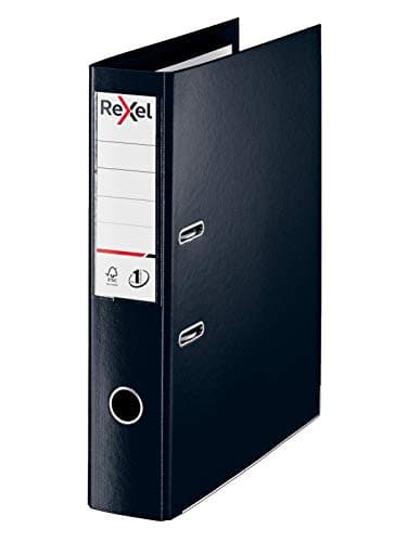 Image of Rexel Choices, Foolscap Lever Arch File, 75 mm Spine, 500 Sheet Capacity, Plastic Cover, File Folder, 2115511, Black